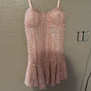 Dolls kill sequin pink dress